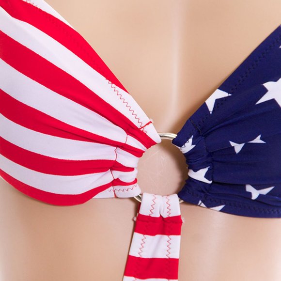 Hana American Flag USA Swim Sexy Teddy One Piece - Picture 4 of 6